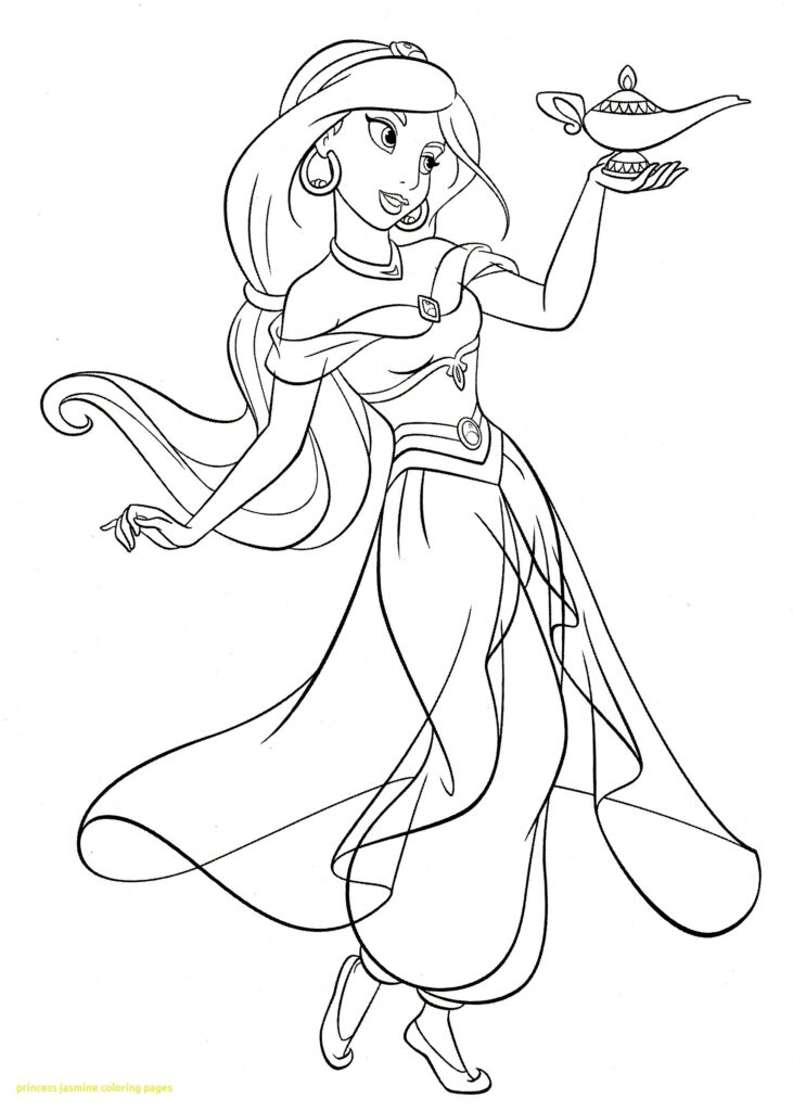 princess jasmine aladdin coloring pages