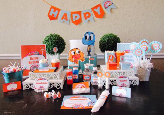 Amazing World of Gumball Birthday Favors