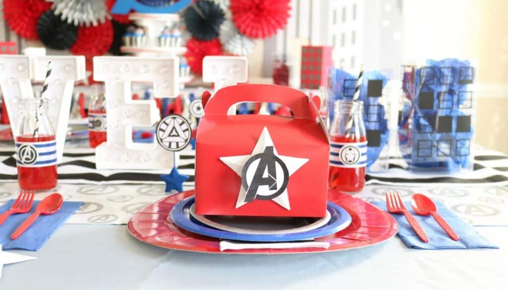 Avengers Birthday Table Setting