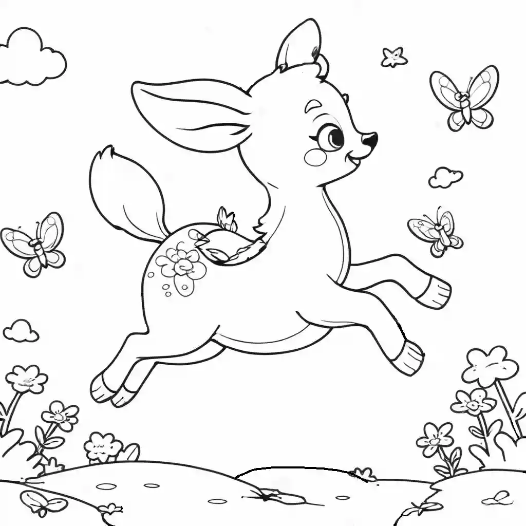 Bambi Coloring Page 