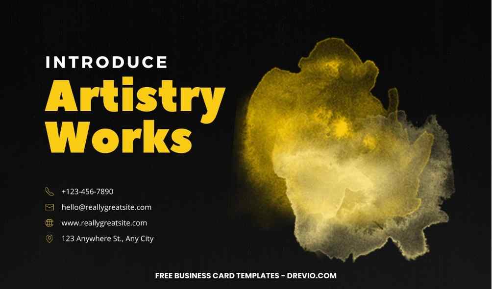 FREE Editable Black And Yellow Business Card