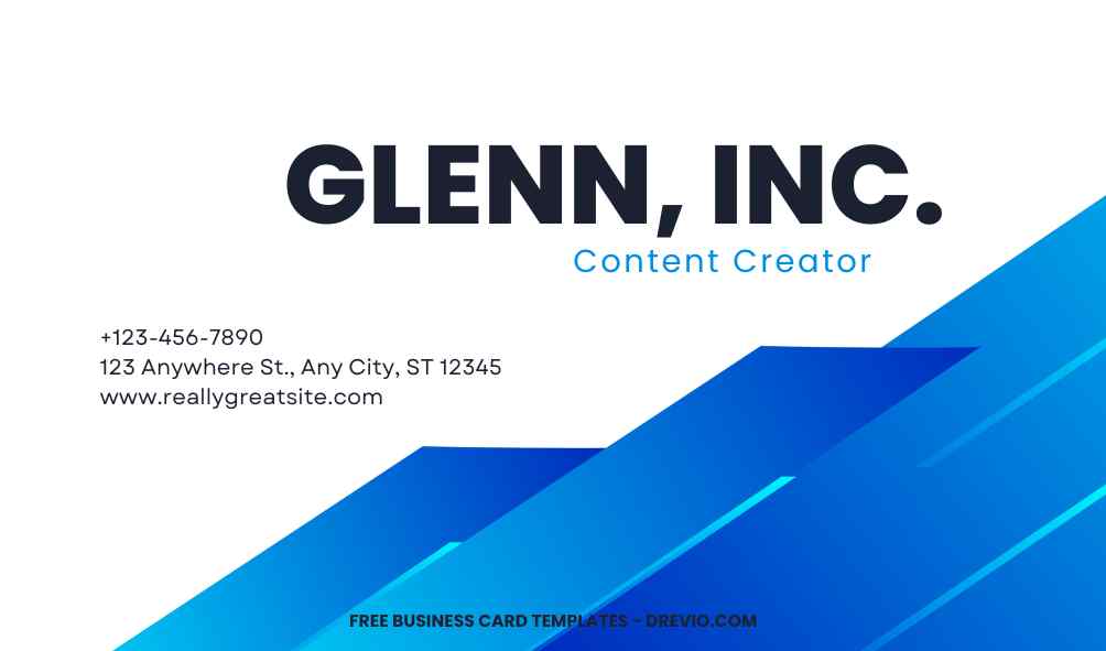FREE Editable Blue Modern Business Card Professional Template