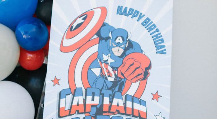 Captain America Birthday Invitations