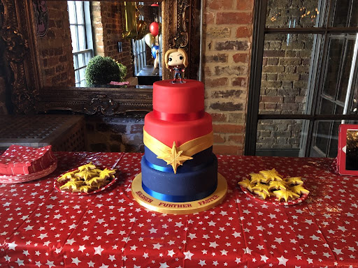 Captain Marvel Birthday Party Cake