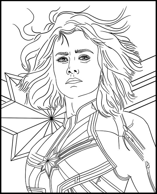 Captain Marvel Coloring Page