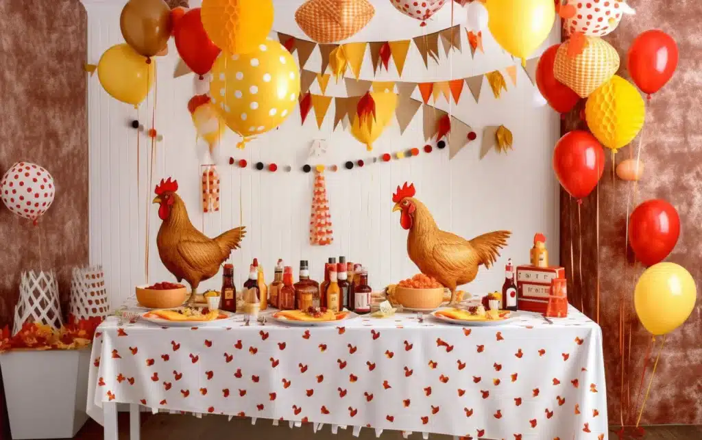 Chicken Run Birthday Decor