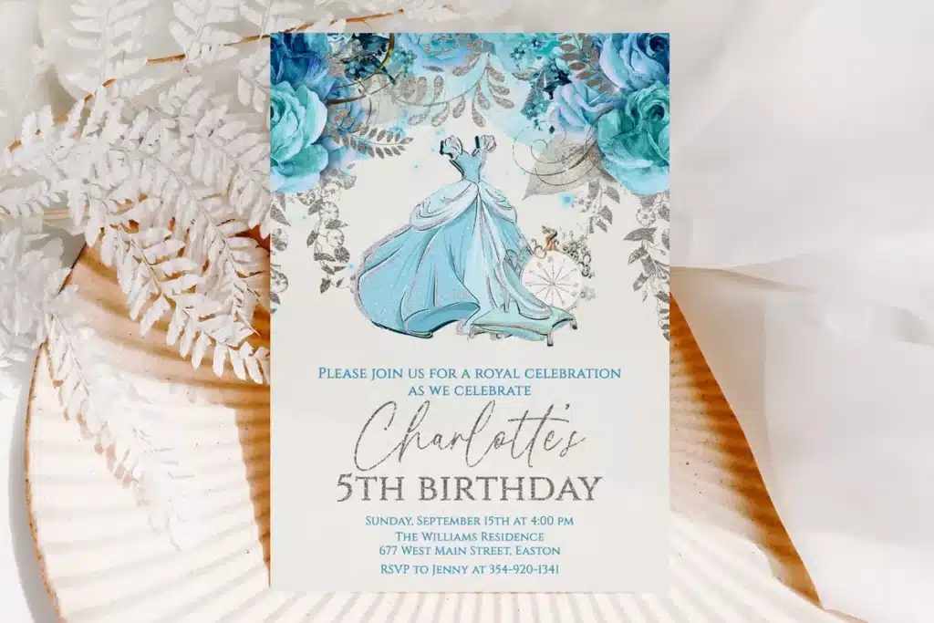 Cinderella Birthday Party Invitations