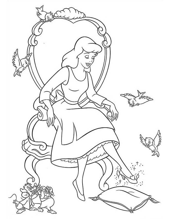 Cinderella Coloring Page