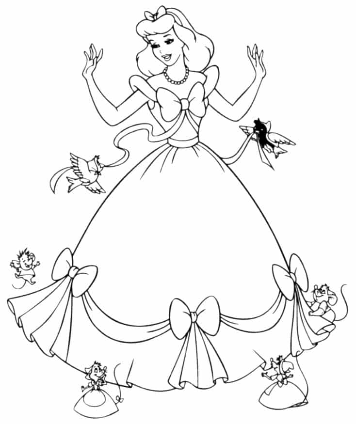 Cinderella Coloring Page