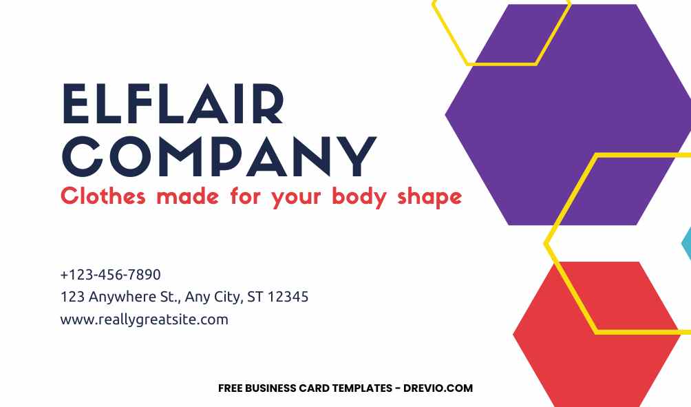 FREE Editable Colorful Geometric Business Card Template 
