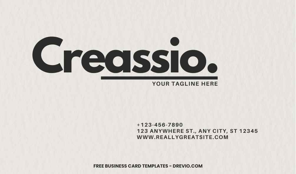 FREE Editable Creative Typography Business Card