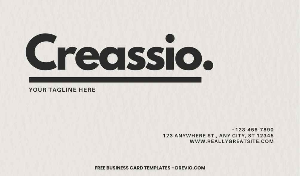 FREE Editable Creative Typography Business Card