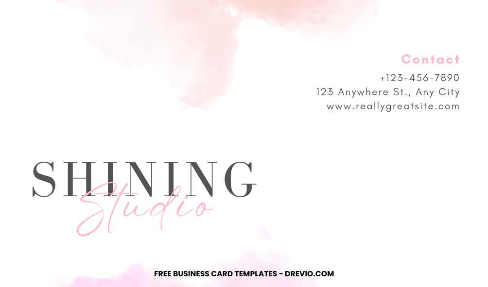 FREE Editable Creative Watercolor Business Card Template