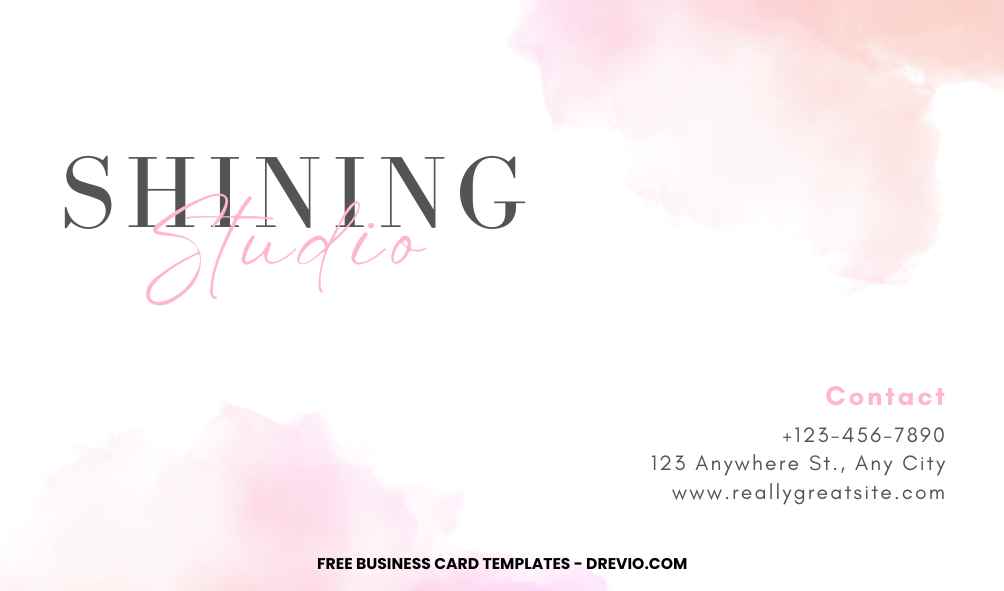 FREE Editable Creative Watercolor Business Card Template