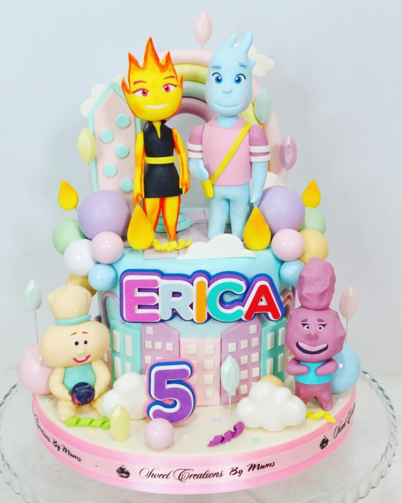 Disney Elemental Birthday Cake