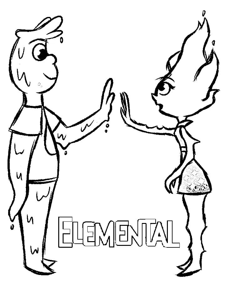 Disney Elemental Coloring Pages