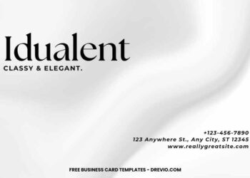 FREE Editable Elegant Black and White Business Card
