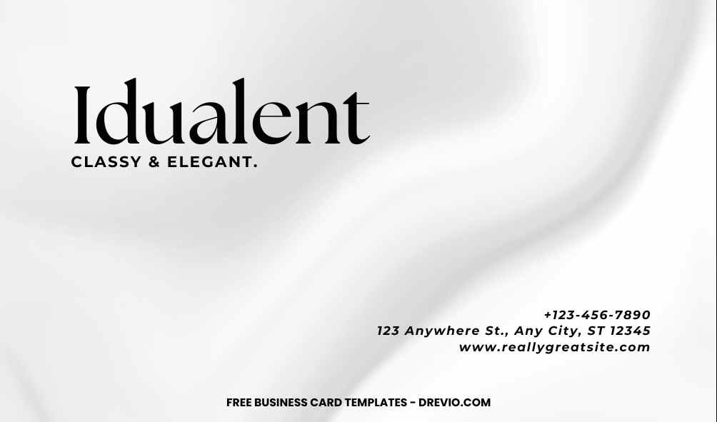 FREE Editable Elegant Black and White Business Card