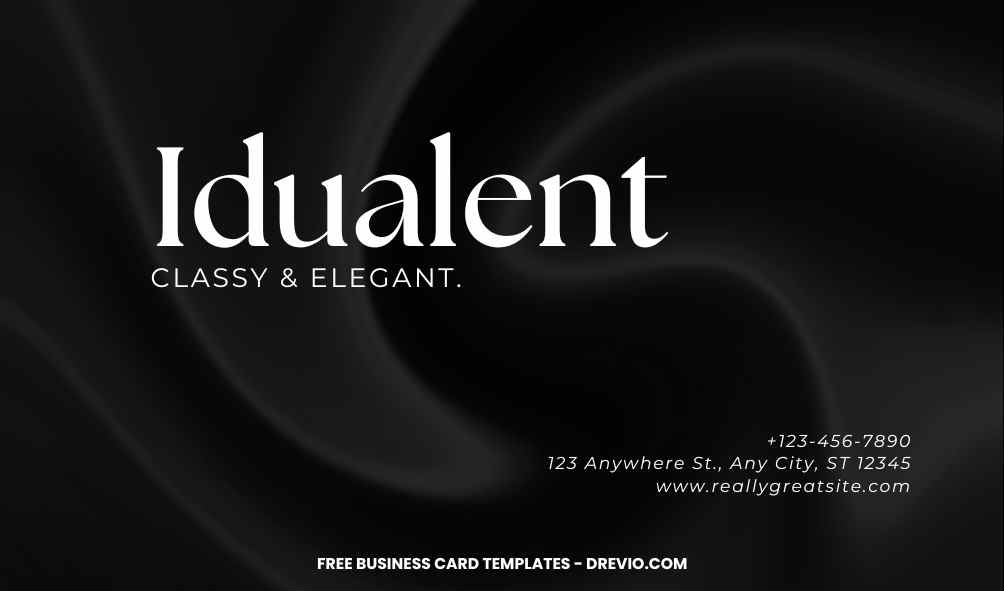 FREE Editable Elegant Black and White Business Card