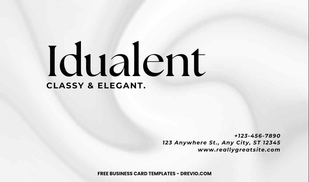 FREE Editable Elegant Black and White Business Card