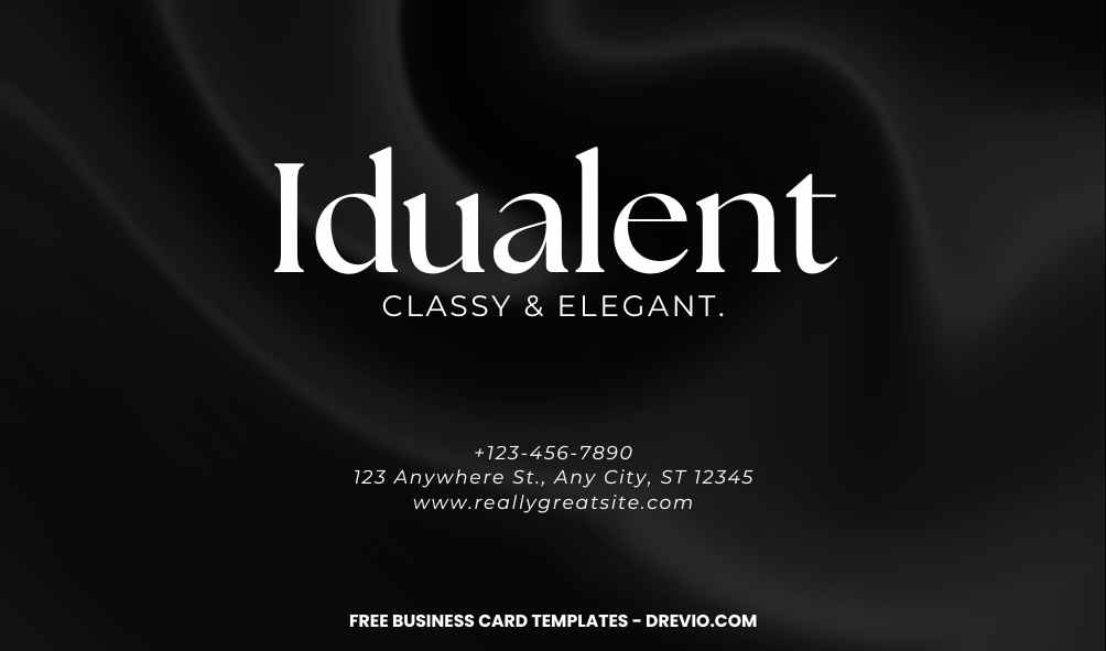 FREE Editable Elegant Black and White Business Card