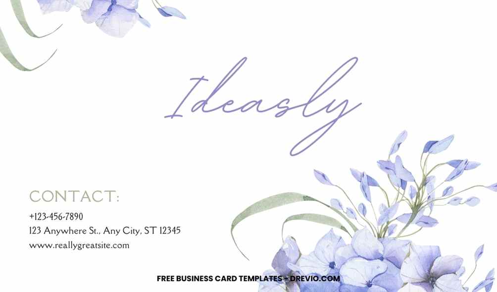 FREE Editable Elegant Floral Business Card 