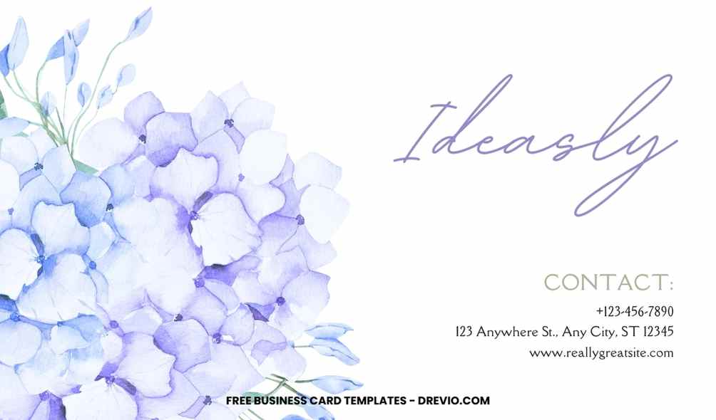 FREE Editable Elegant Floral Business Card 
