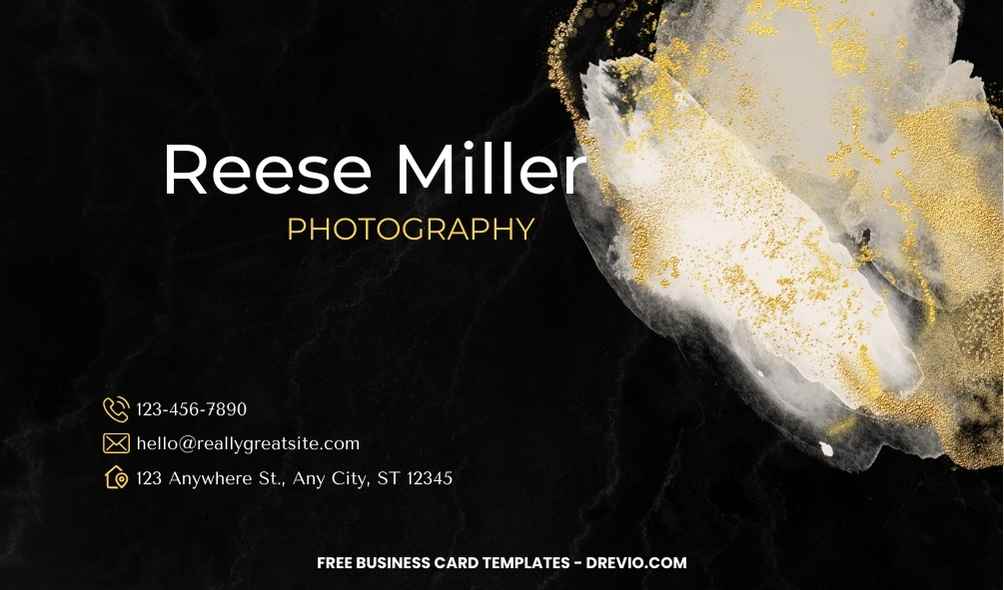 FREE Editable Elegant Marble Business Card