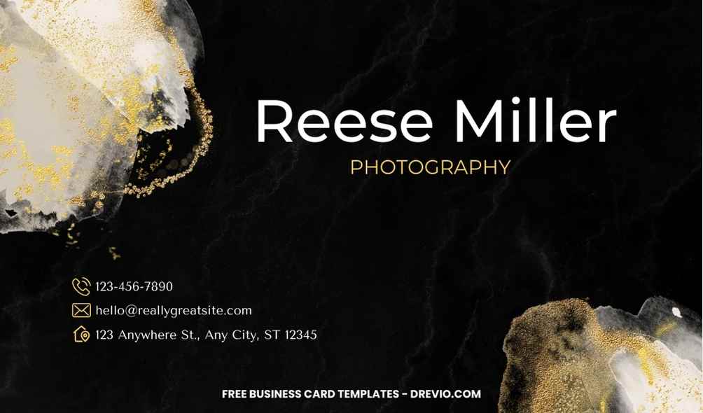 FREE Editable Elegant Marble Business Card