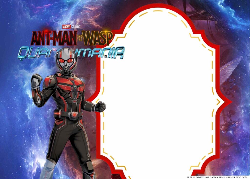 Invitation Template of 20+ Ant-Man and the Wasp Quantumania Birthday Invitation Templates 5