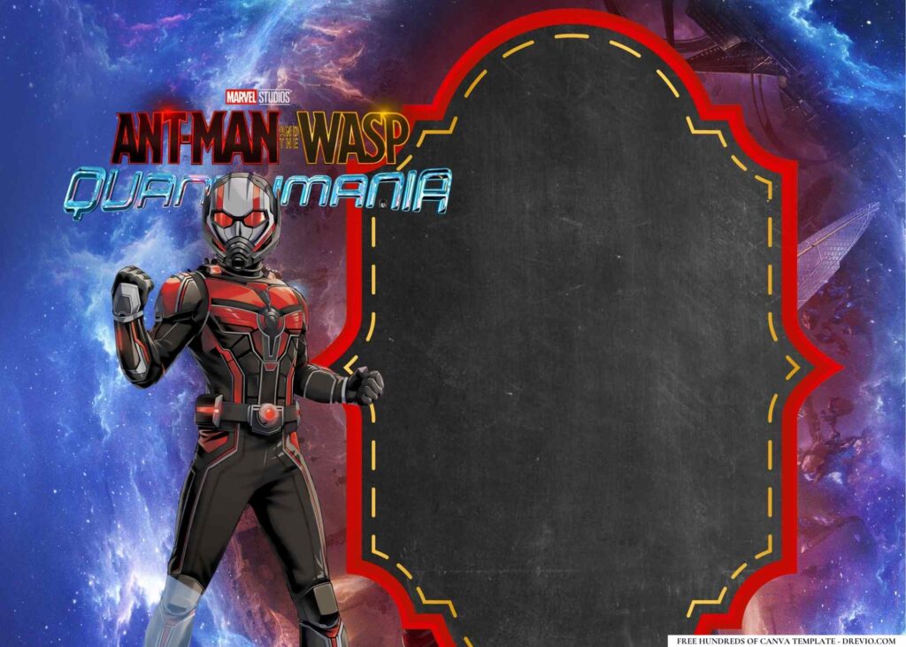 Invitation Template of 20+ Ant-Man and the Wasp Quantumania Birthday Invitation Templates 6