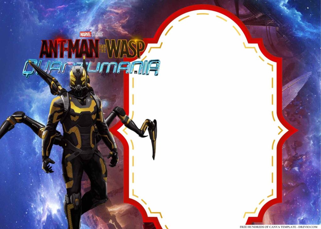 Invitation Template of 20+ Ant-Man and the Wasp Quantumania Birthday Invitation Templates 7