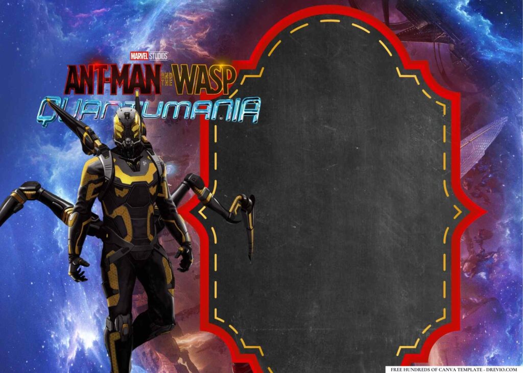 Invitation Template of 20+ Ant-Man and the Wasp Quantumania Birthday Invitation Templates 8