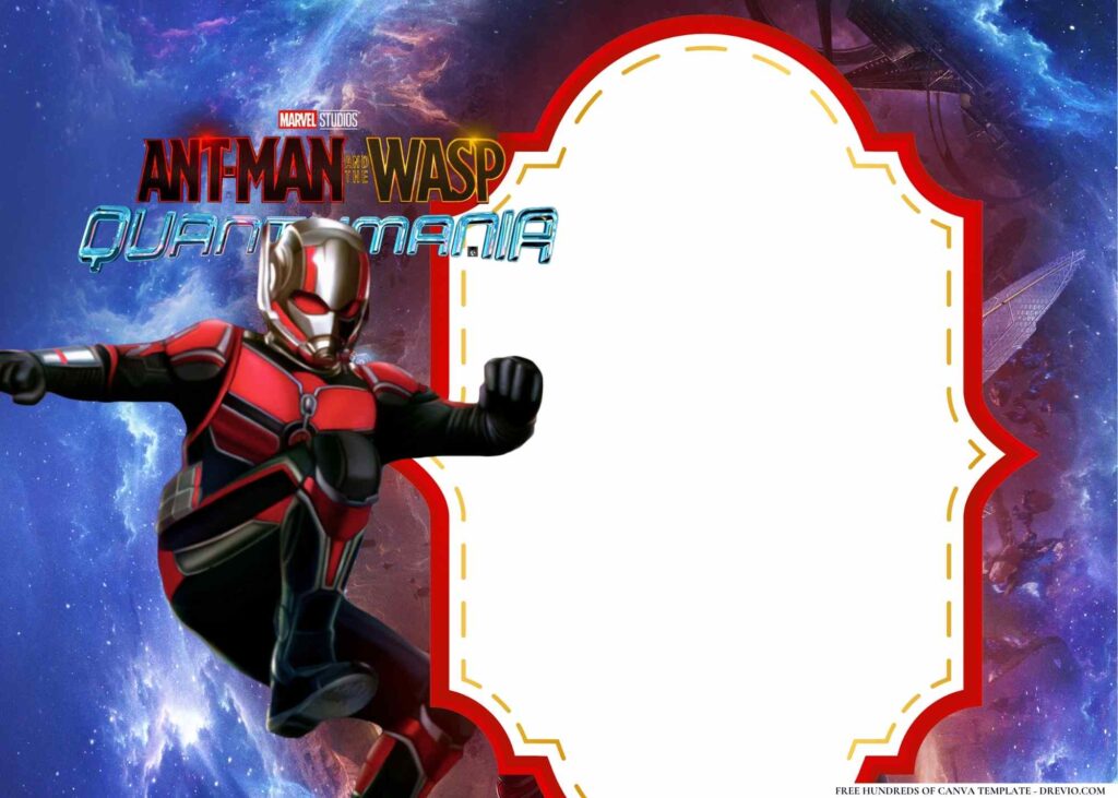 Invitation Template of 20+ Ant-Man and the Wasp Quantumania Birthday Invitation Templates 1