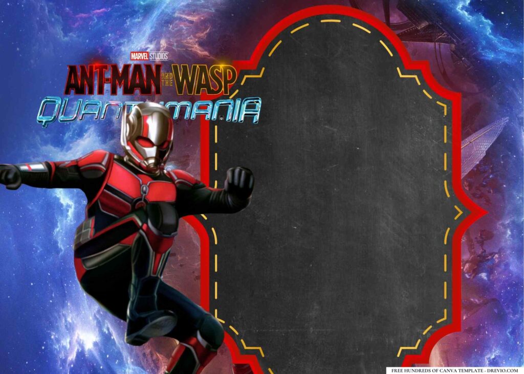 Invitation Template of 20+ Ant-Man and the Wasp Quantumania Birthday Invitation Templates 2