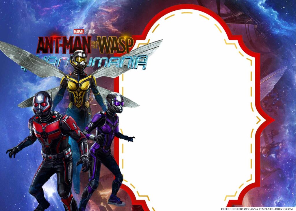 Invitation Template of 20+ Ant-Man and the Wasp Quantumania Birthday Invitation Templates 3