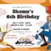 FREE Avatar The Last Airbender Birthday Invitation Templates