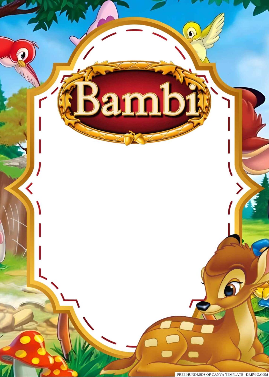 18+ Bambi Birthday Invitation Templates Download Hundreds FREE