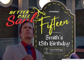 Better Call Saul Birthday Invitation