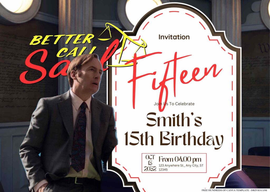 Better Call Saul Birthday Invitation