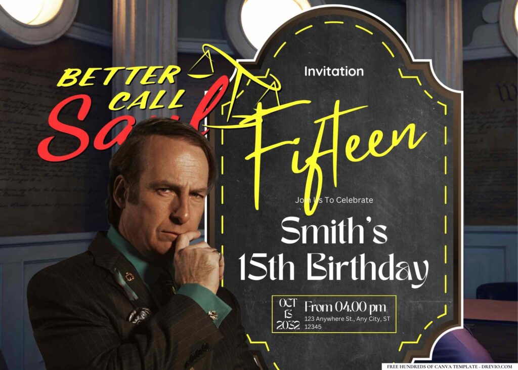 Better Call Saul Birthday Invitation