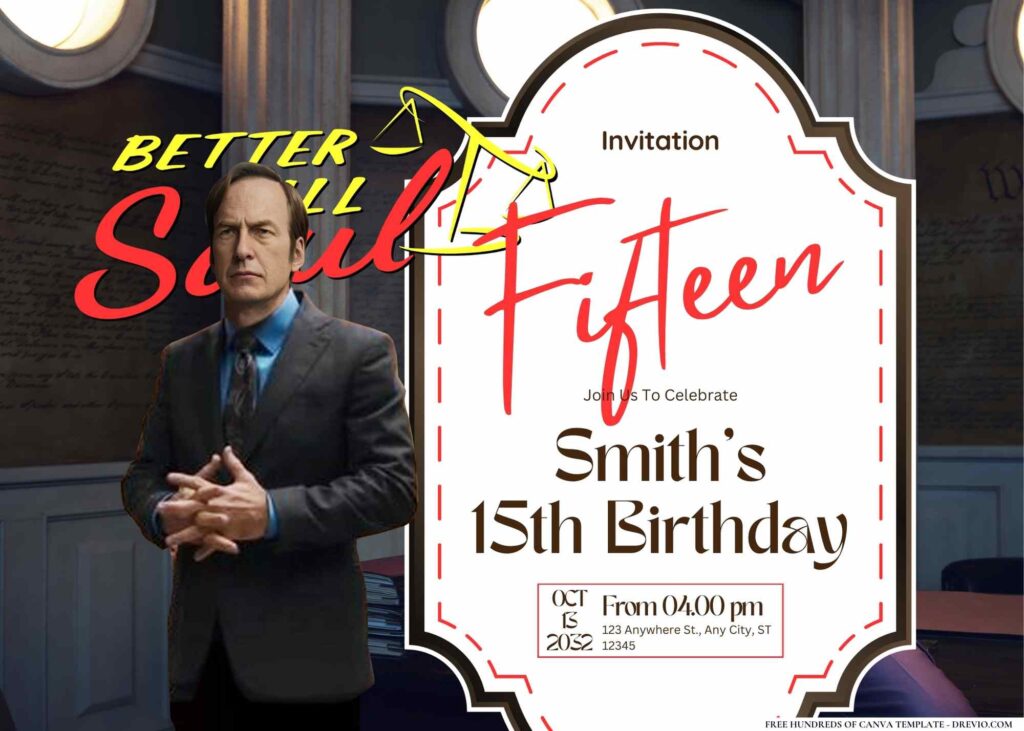 Better Call Saul Birthday Invitation