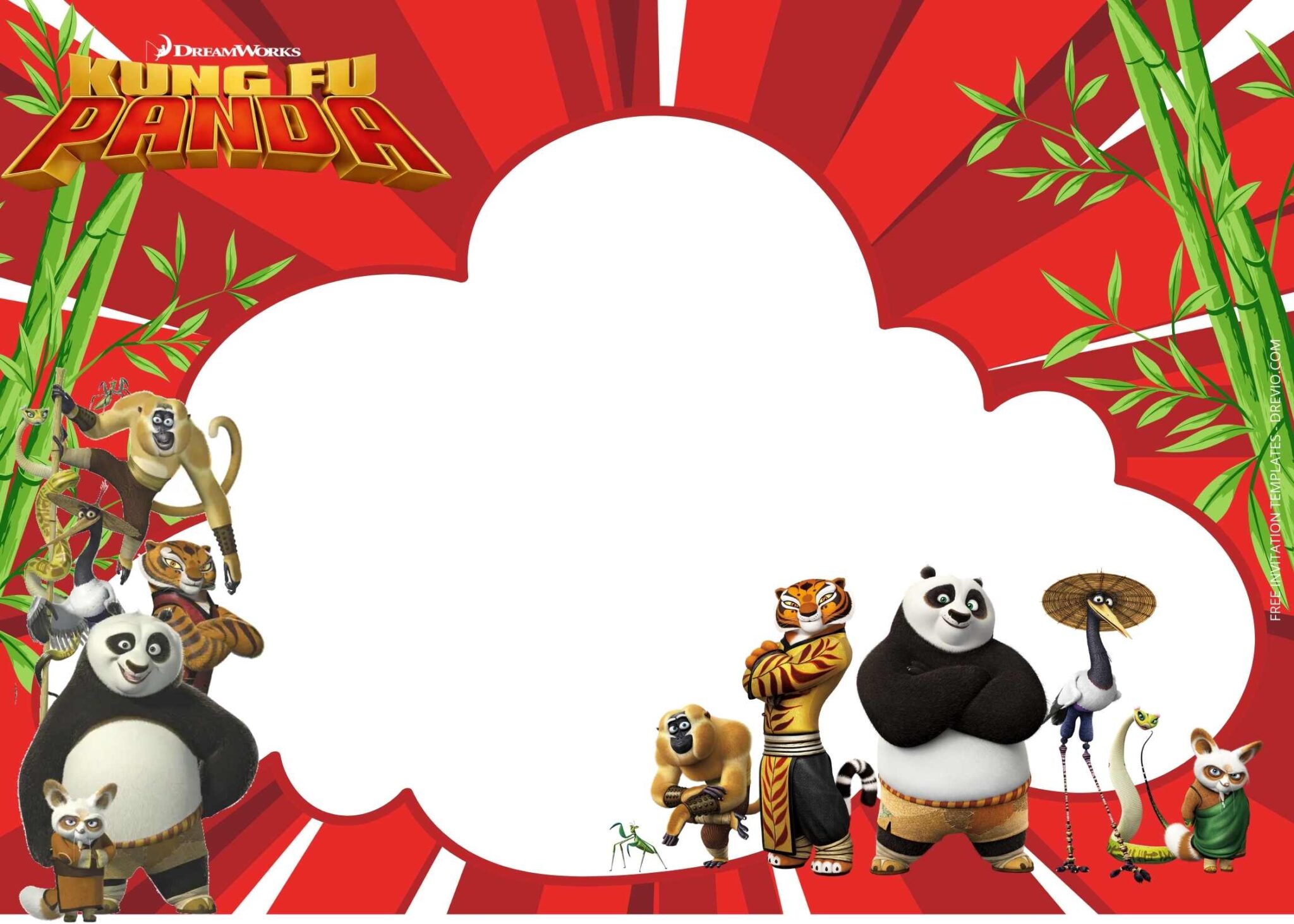 FREE 10+ Cool Kungfu Panda Birthday Invitation Templates | Download ...