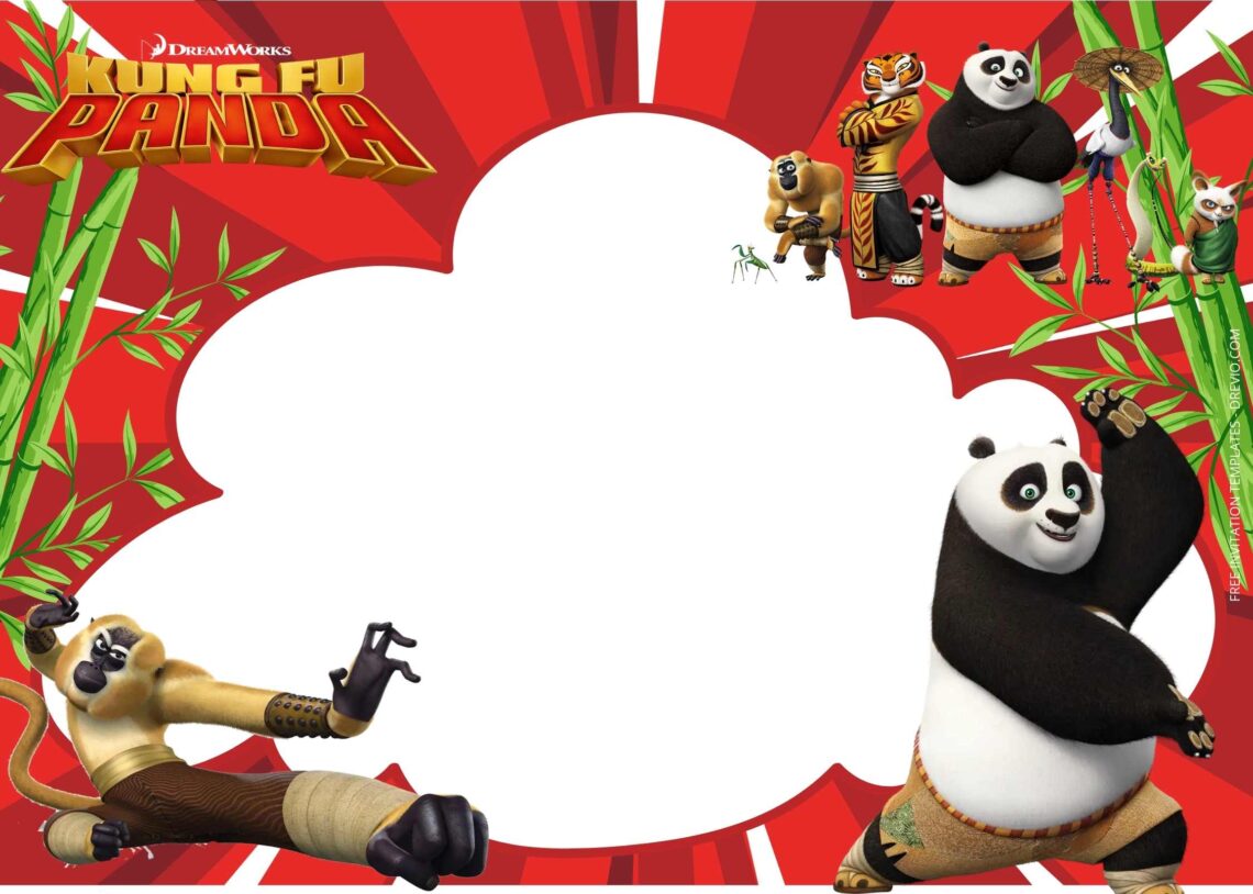 FREE 10+ Cool Kungfu Panda Birthday Invitation Templates | Download ...