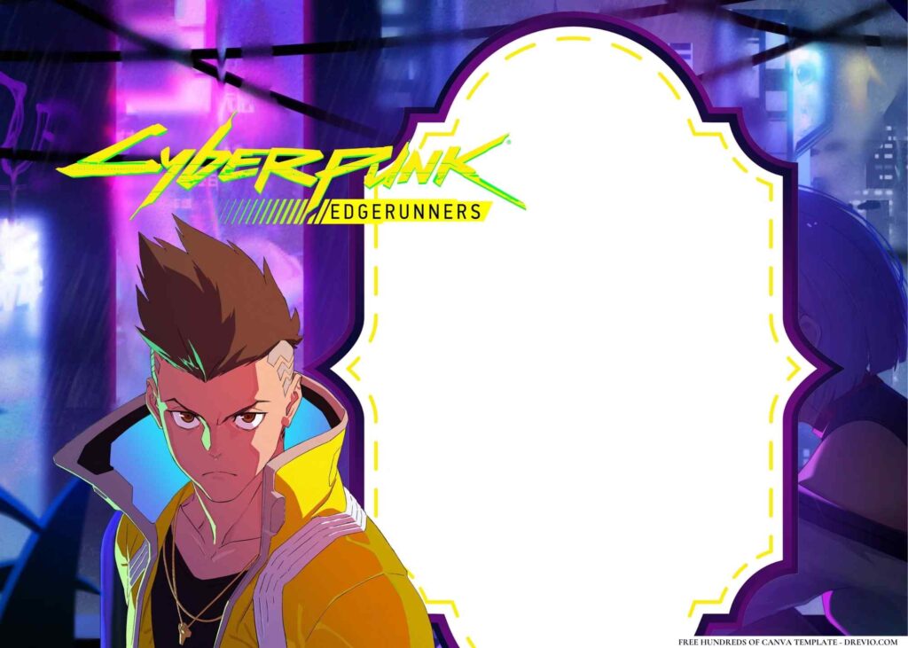 Invitation Template of 20+ Cyberpunk Edgerunners Birthday Invitation Templates 7