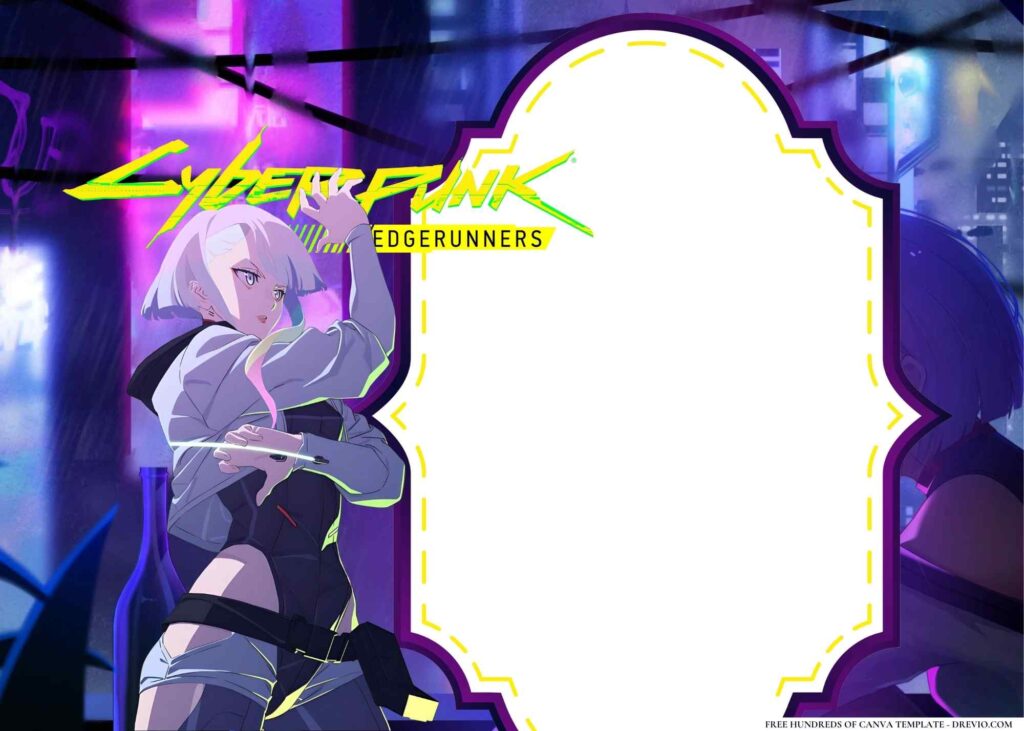 Invitation Template of 20+ Cyberpunk Edgerunners Birthday Invitation Templates 9