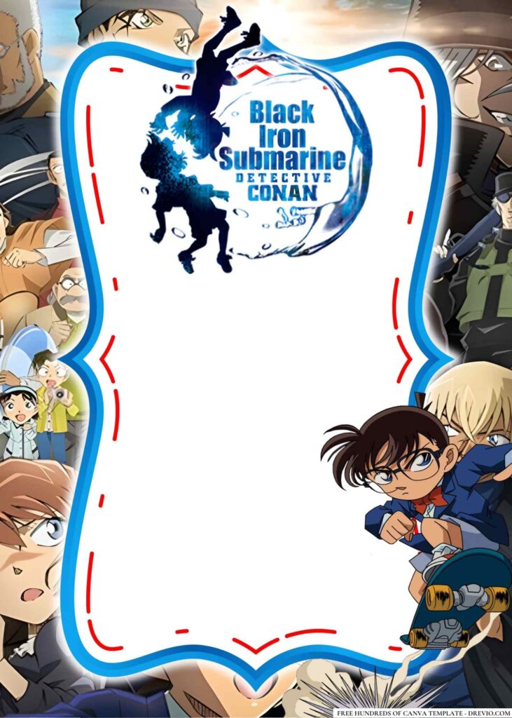 Invitation Template of 18+ Detective Conan Birthday Invitation Templates 1