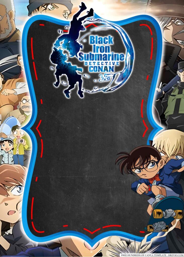 Invitation Template of 18+ Detective Conan Birthday Invitation Templates 3