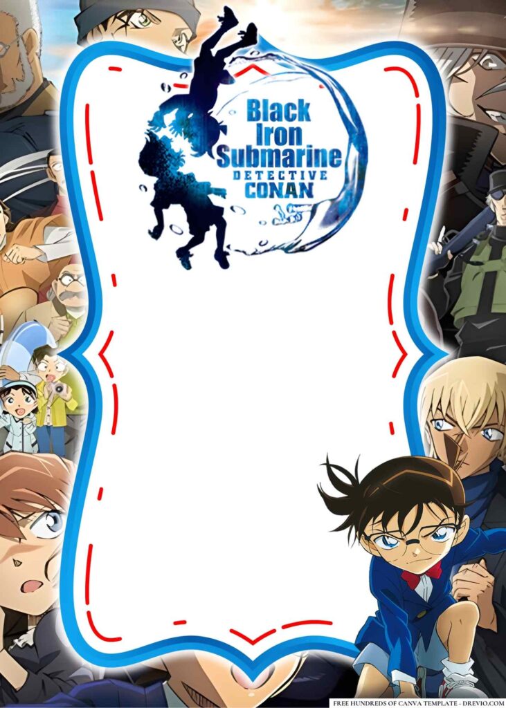 Invitation Template of 18+ Detective Conan Birthday Invitation Templates 5