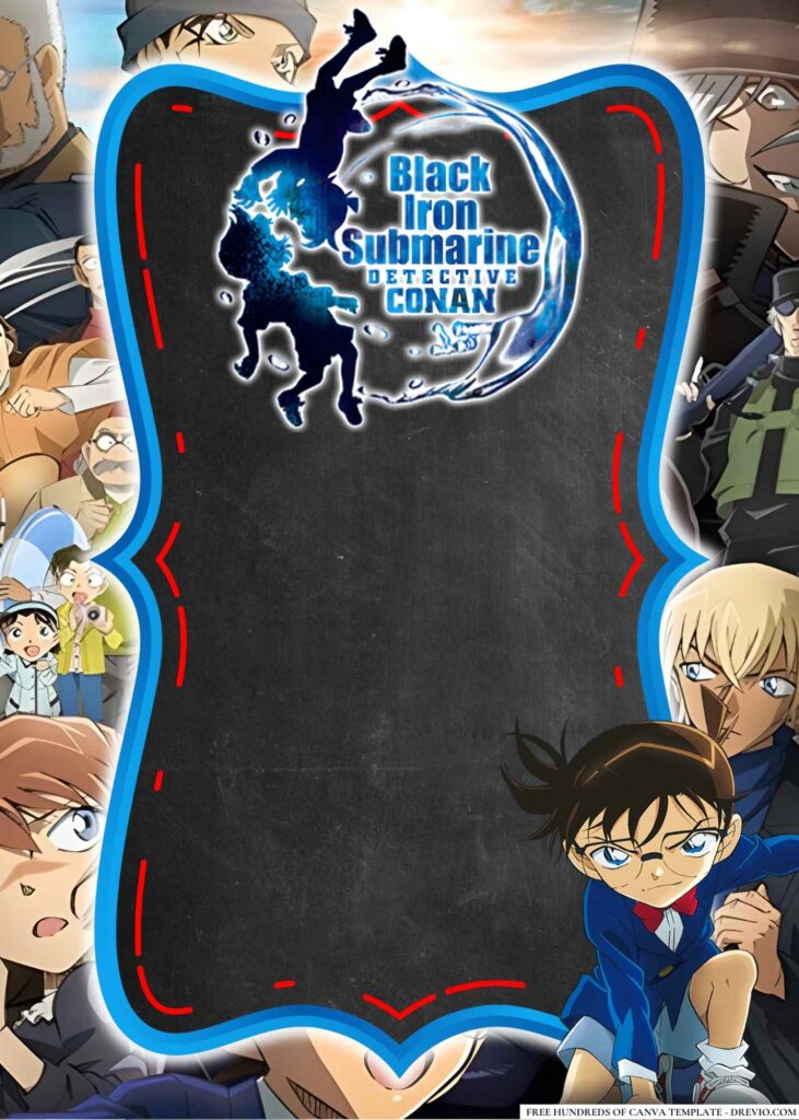 Invitation Template of 18+ Detective Conan Birthday Invitation Templates 7